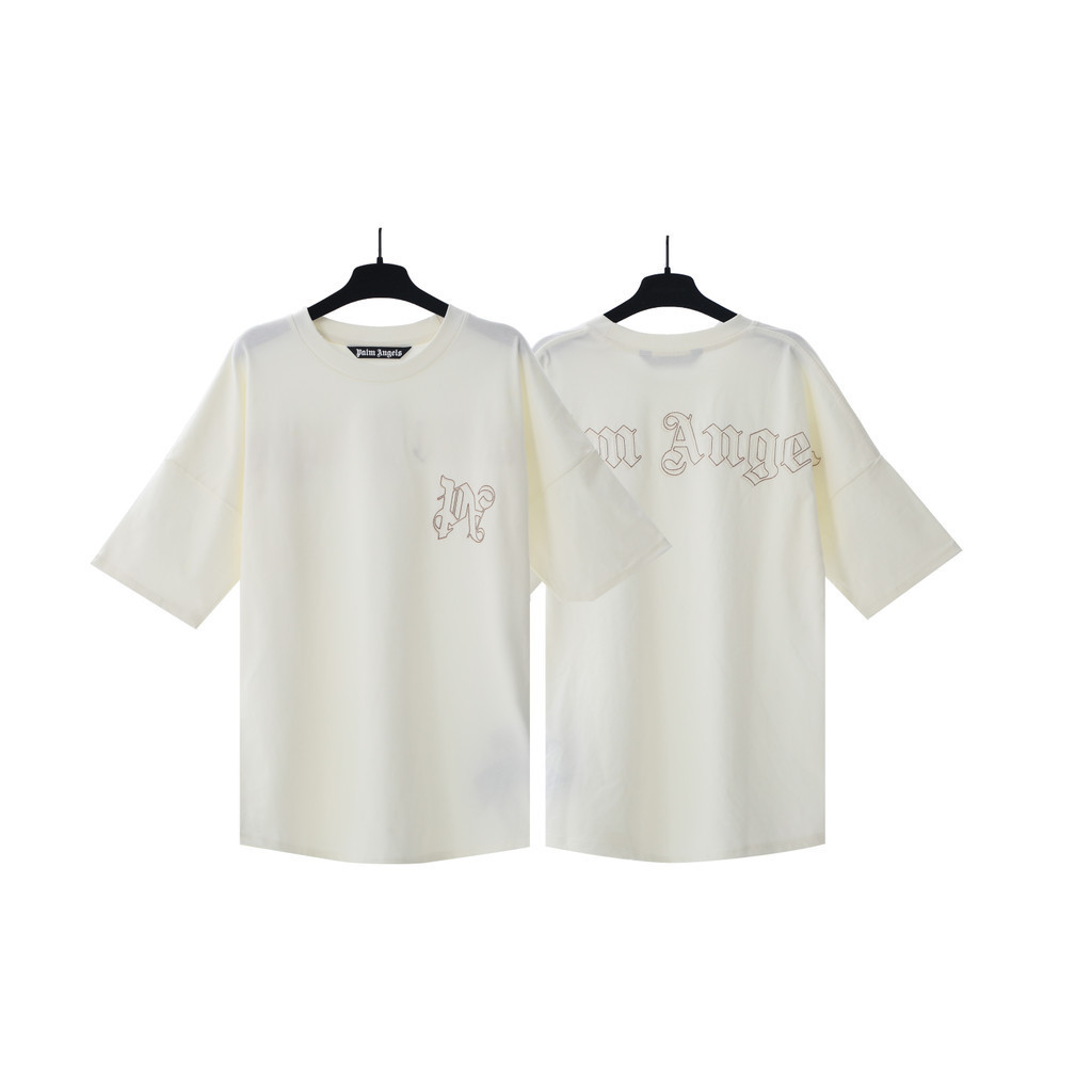 ปาล์ม - ผู้ชายและผู้หญิงแขนสั้นแฟชั่นหลวมสบายๆเสื้อยืด