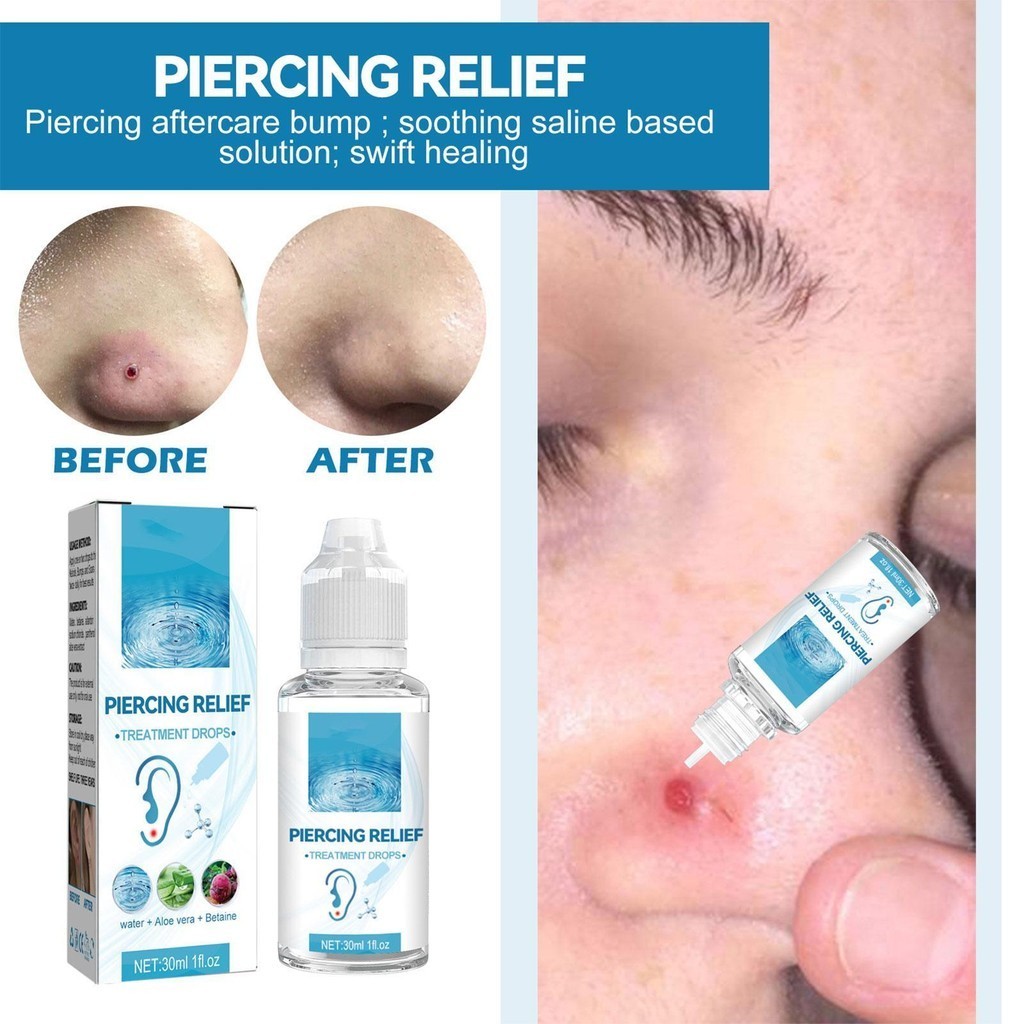 Aftercare Piercing Solution น้ํายาเจาะหูที่อ่อนโยนและธรรมชาติ น้ํายาทําความสะอาดเจาะจมูก pmuisth