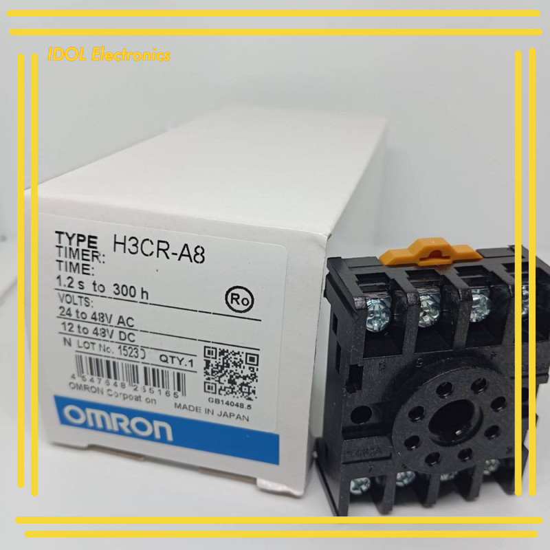 ราคาถูก! H3CR-A8 12-48v 24v 48v 12vOmron H3CR-A8 รีเลย์เวลาจิ๋ว H3CR-A8 1.2-300h 24-48VAC 12-48VDC