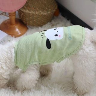 SANRIO สุนัขและแมวฤดูใบไม้ผลิและฤดูร้อนเสื้อกั๊กสัตว์เลี้ยงฤดูใบไม้ผลิและฤดูใบไม้ร่วงการ์ตูนแฟชั่นวาฟเฟิลเสื้อกั๊ก ซานริโอ พิมพ์น่ารักเสื้อผ