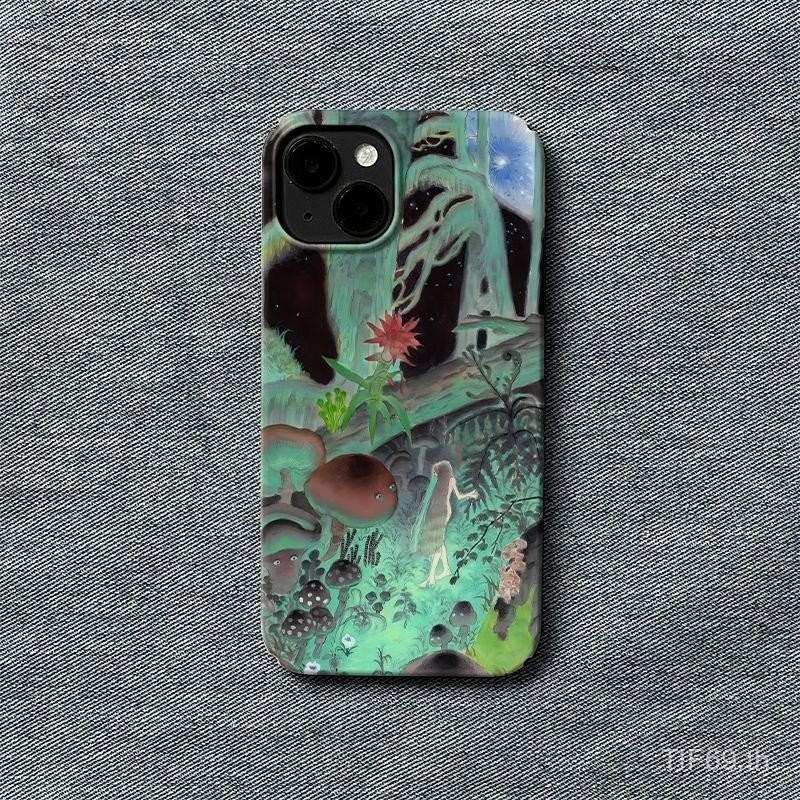 Dark Horrel Horror Supernatural Forest iPhone เคสโทรศัพท์ iPhone 11promax 11pro 13 14 12 15 promax เคสป้องกันโทรศัพท์ 12 13 14 15 pro Anti-Fouling Sweat-Proof xr xs xsmax 7/8plus Hard Case WRQV
