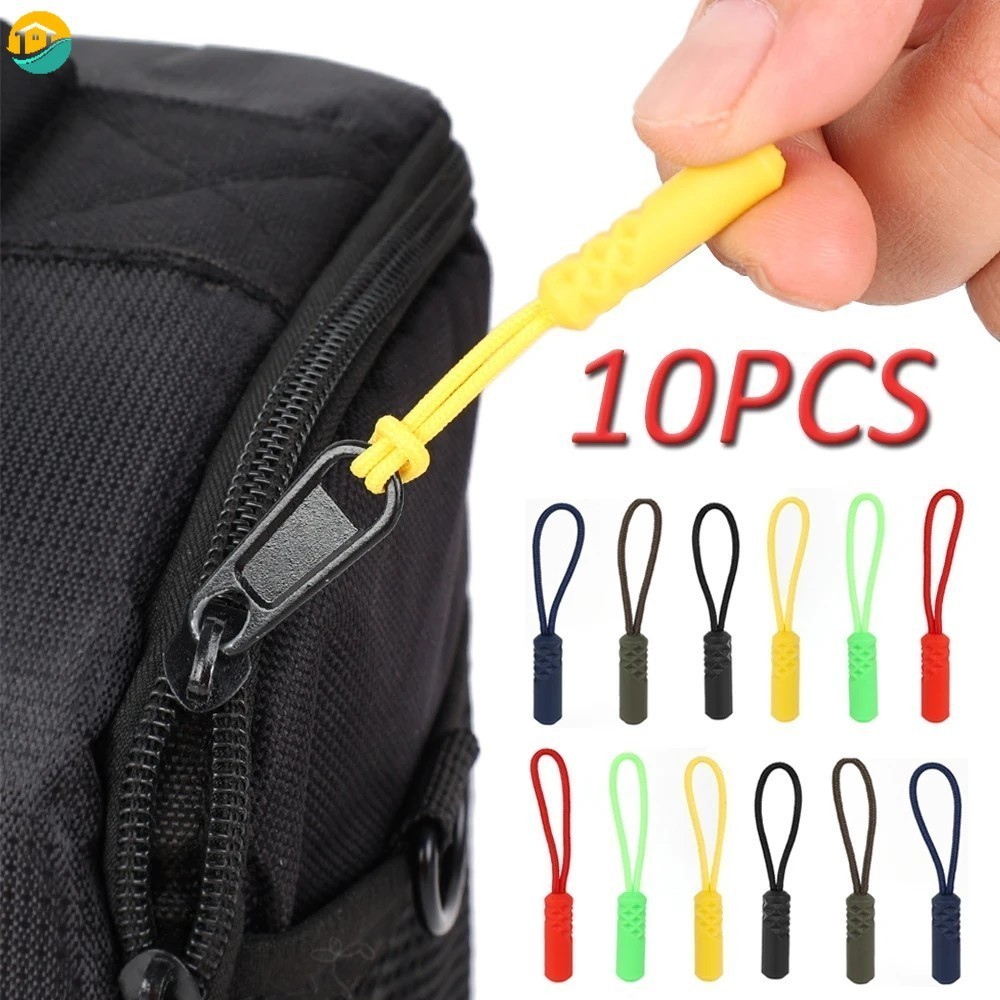 10ชิ้นmulticolorพลาสติกซิปดึงend Fitเชือกแท็กเสื้อผ้าZip FixerสายไฟสําหรับTabเสื้อผ้ากระเป๋าเดินทางกระเป๋าเป้สะพายหลัง