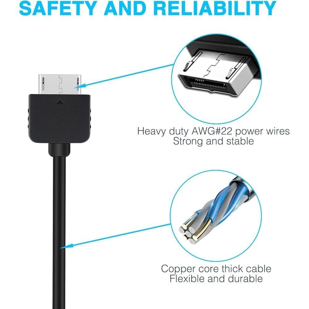 Breeze สําหรับสายชาร์จ PSVita, คอนโซลเกมมือถือ 1 ม. สายซิงค์ข้อมูล USB, ชุบนิกเกิลความเร็วสูง Stable Power Charger Line สําหรับ Playstation Vita 1000