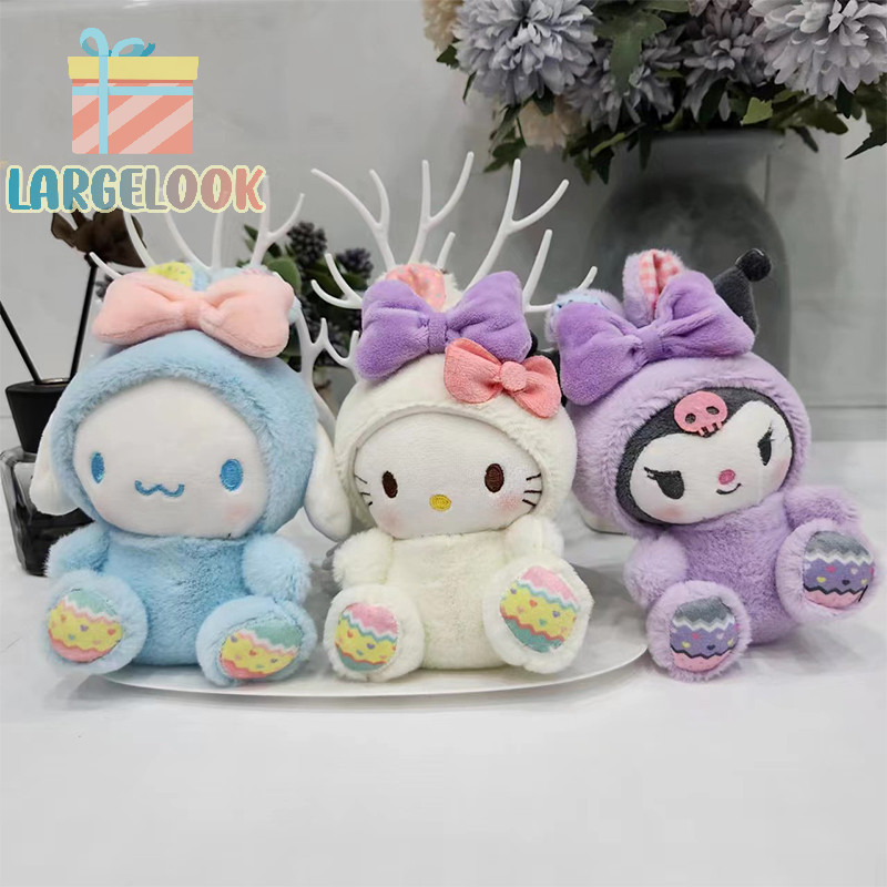 [Largelook] ตุ๊กตาน่ารัก Kt Kuromi Cinnamoroll ตุ๊กตาพวงกุญแจสําหรับผู้หญิงสาวแฟชั่นอะนิเมะจี้ Key แหวนกระเป๋าอุปกรณ์ตกแต่งของขวัญ [ใหม่]