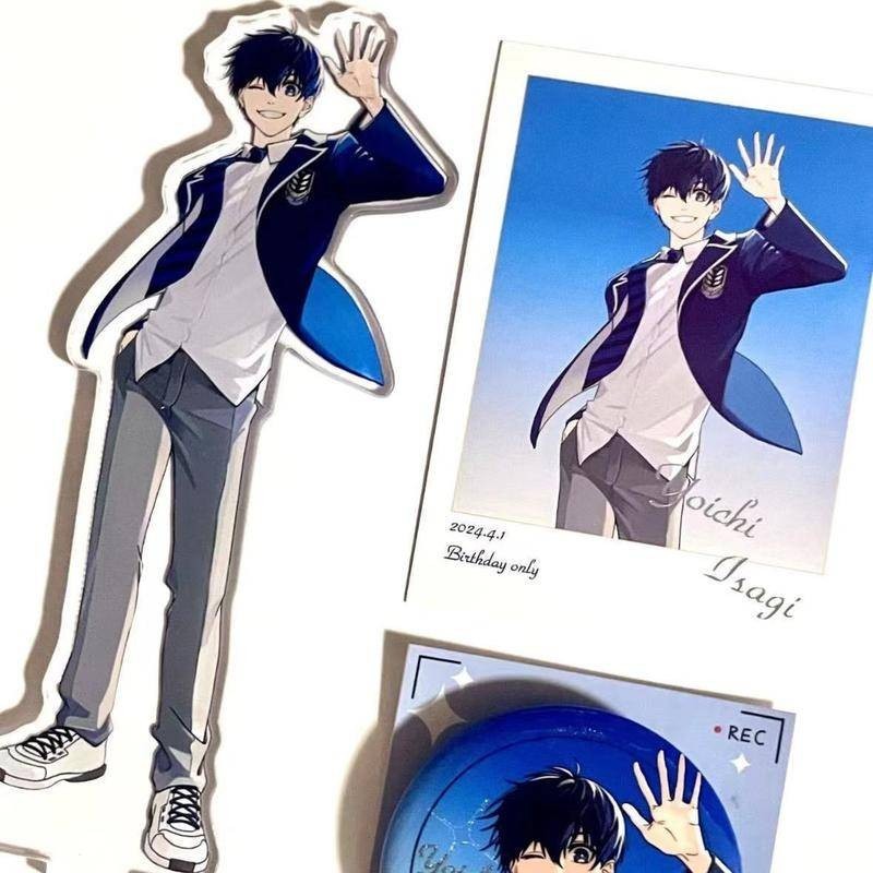 Blue Lock Isagi Yoichi อะคริลิค Standee อะนิเมะเดสก์ท็อปตกแต่ง, Blue Lock สินค้าอะนิเมะ, Stylish Ins Aesthetic, เหมาะสําหรับแฟนและนักสะสม