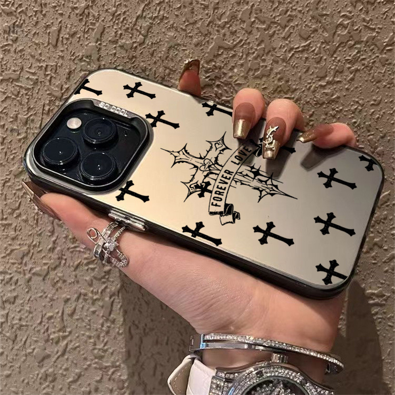 สําหรับ Xiaomi Mi 14 13 12 12T 13T Pro Mi 11 Lite 5G NE Poco F6 F5 X5 X6 M6 Pro 4G Luxury Love Heart Cross Electroplate เงิน IMD กันกระแทก