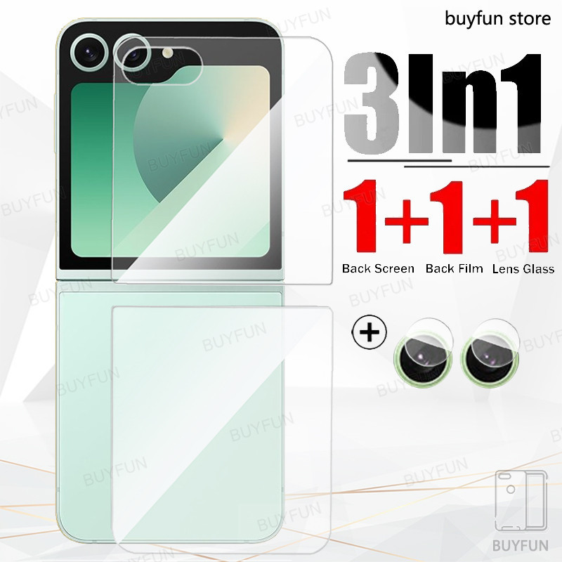 3in1/4in1 For Samsung Galaxy Z Flip 5 6 5G flip6 zflip6 flip5 Small Screen Protector Tempered Glass Back Camera Lens Protective Film