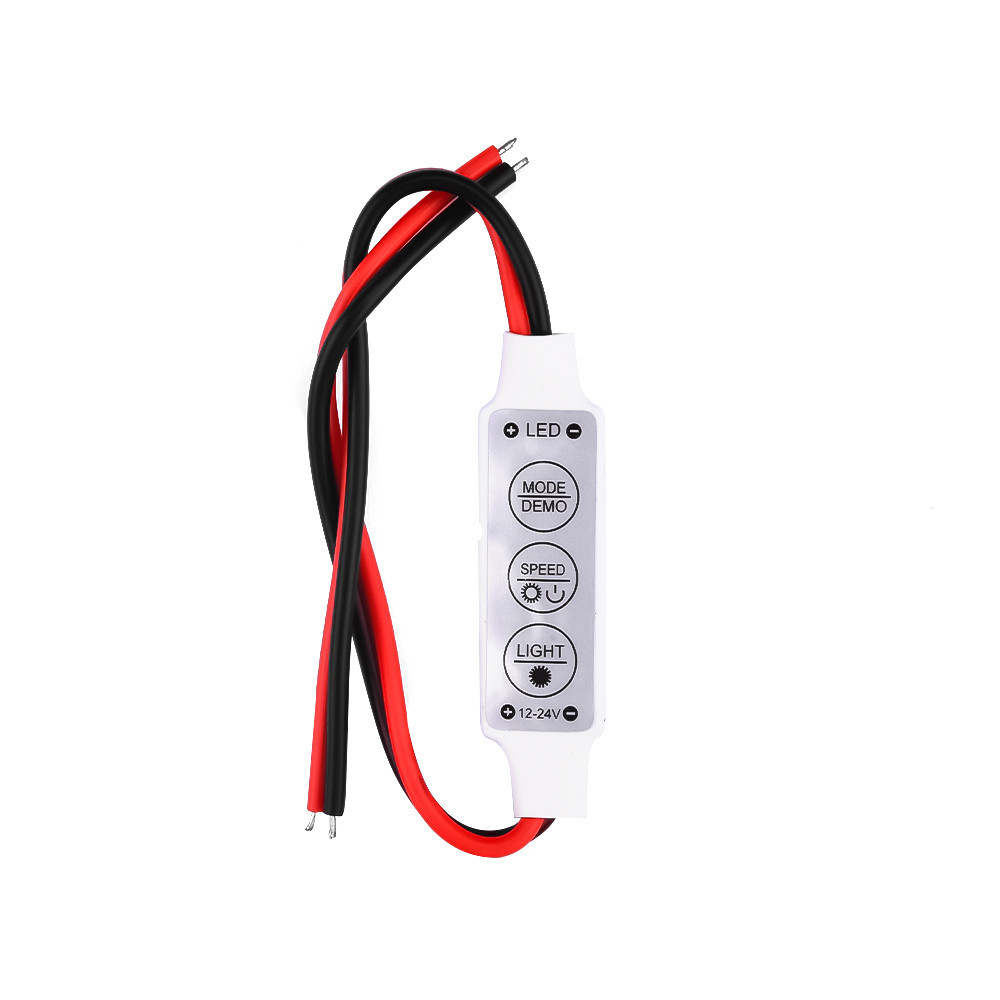 ตัวควบคุมหรี่ไฟปุ่ม 12V 3 สําหรับไฟ LED Strip สีเดียว