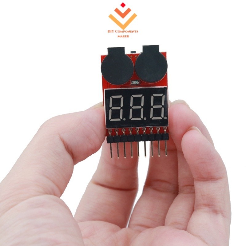 ใหม่ 1-8S 2 IN 1 Lipo/Li-ion/Fe แบตเตอรี่แรงดันไฟฟ้าต่ําตัวบ่งชี้เครื่องทดสอบ Buzzer Alarm สําหรับ R