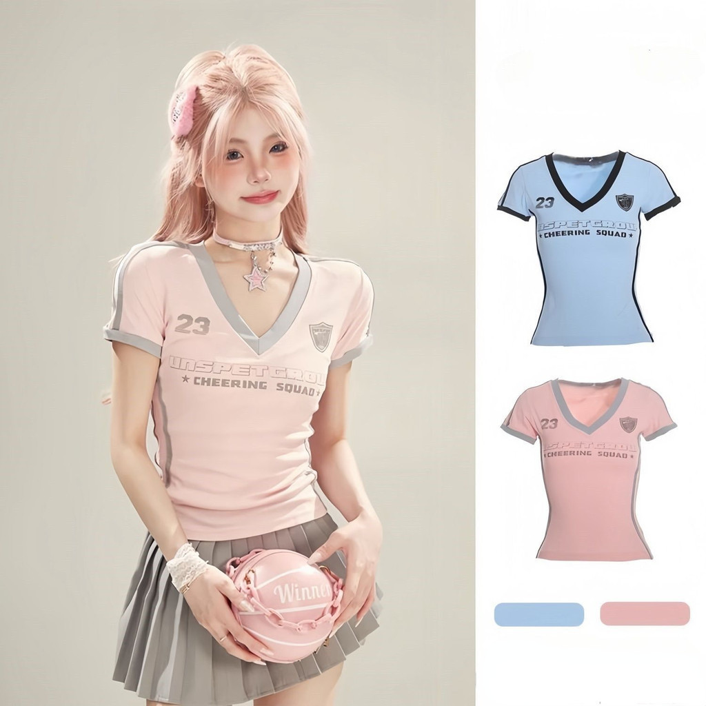 เสื้อยืดแขนสั้นผู้หญิงฤดูร้อน Slim Top