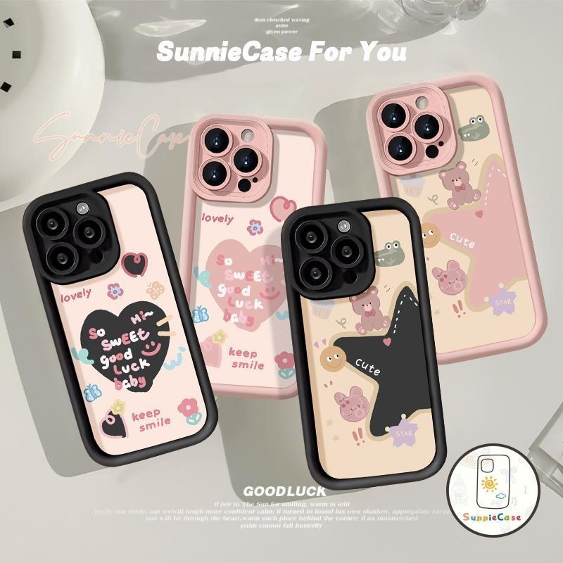 หมีดาวรักการ์ตูนคู่ดูเดิล คู่ เคสVIVO Y12 Y100i Y17 Y33s Y36 Y21s Y15s Y12i Y20 Y22 Y91Y15 Y16 Y17s Y22s Y12s Y21 Y27