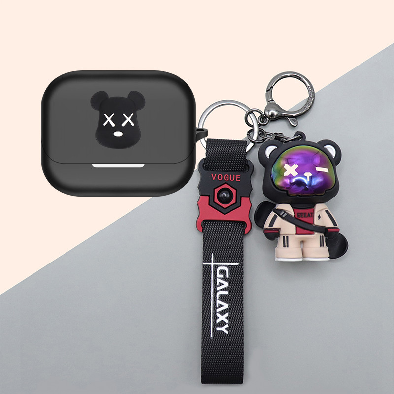 Case For Anker Soundcore K20i Case Silicone Soft Case Cartoon Bear Cute Piggy Keychain Pendant Anker Soundcore K20i Shockproof Shell Protective Cover
