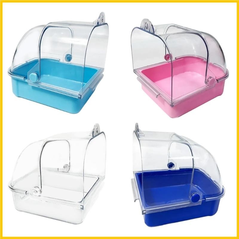 วิ่ง กล่องอาบน้ํานกห้องอาบน้ําแบบใสสําหรับกรงนกขนาดใหญ่ขนาดเล็กห้องเพาะพันธุ์