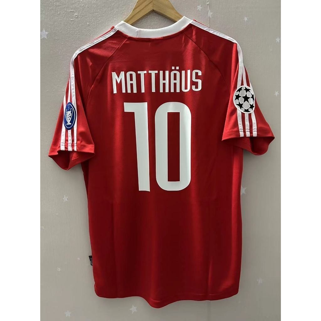 00-01 บาเยิร์น มิวนิค เอฟเฟนเบิร์ก MATTHAUS คุณภาพสูงเหย้าย้อนยุคเสื้อฟุตบอลเสื้อยืดที่กําหนดเอง