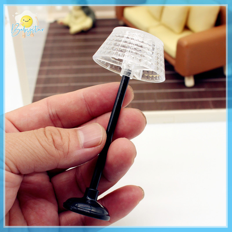 [มีในสต็อก] 1:12 Dollhouse Miniature โคมไฟตั้งพื้นตุ๊กตาห้องนั่งเล่นโคมไฟตั้งโต๊ะตกแต่งของเล่นตุ๊กตา House Micro ฉาก Props [ใหม่]