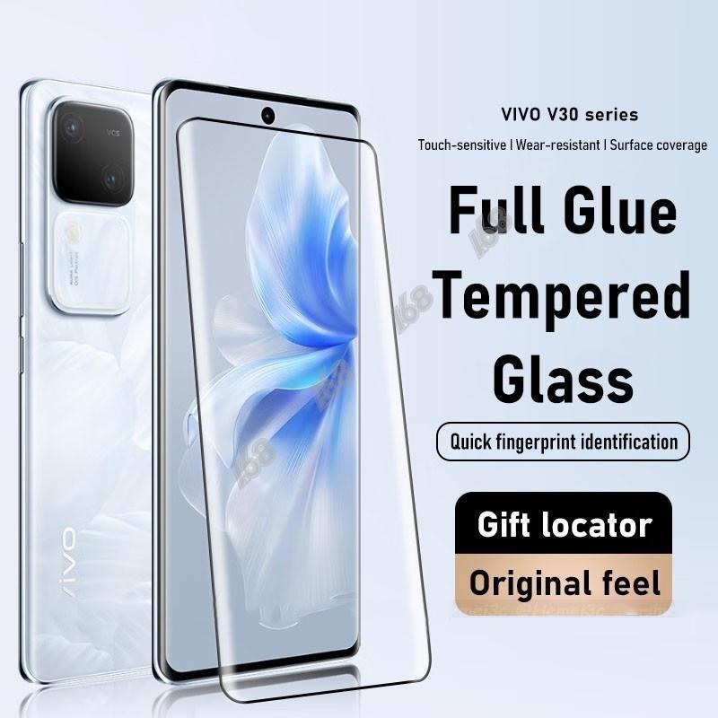 สําหรับ Vivo V30 5G กระจกนิรภัย Vivo V30 Pro ป้องกันหน้าจอคลุมทั้งหมดกาวเต็มหน้าจอแก้ว