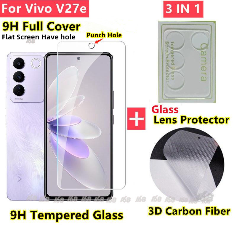 ฟิล์มกระจก Vivo V27 V29 V30 V23 5G ฟิล์ม Vivo V25 V30 Pro ฟิล์มกันมอง ฟิล์มด้าน ฟิล์มกล้อง ปกป้องหน้าจอ แบบเต็มหน้าจอ Matte Privacy Glass 3 In 1 คาร์บอนไฟเบอร์ฟิล์มด้านหลัง