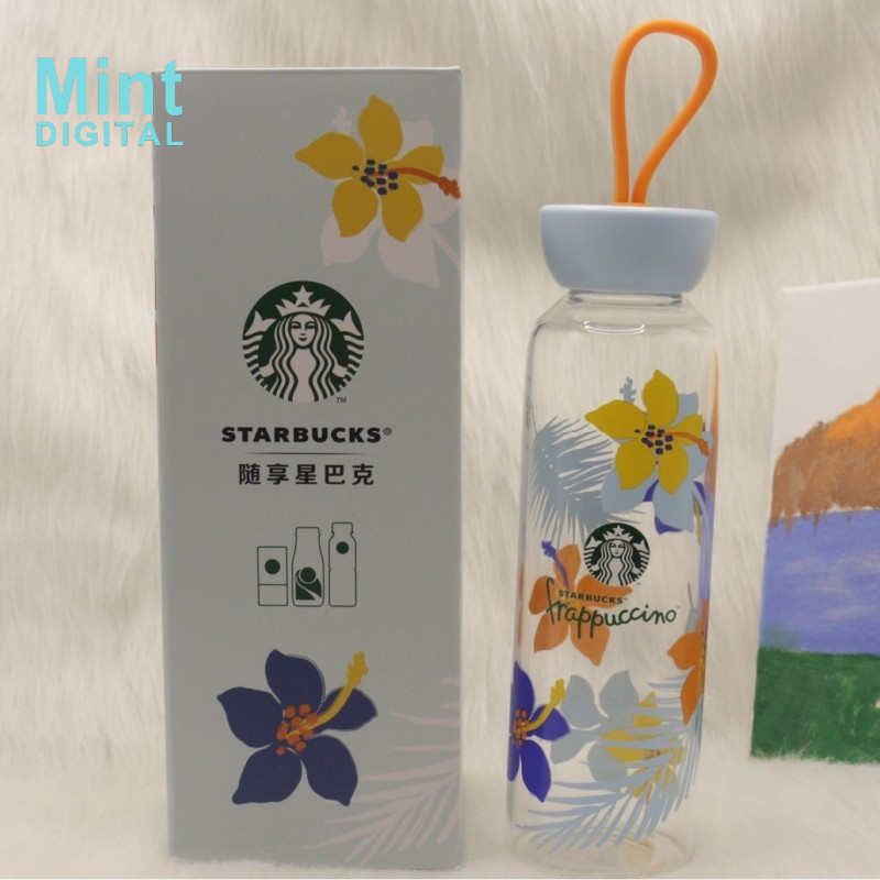 สตาร์บัคส์ ถ้วย 540มล ขวดน้ําแก้วขวดเขย่าถ้วยท้องฟ้าแบบพกพาชุดฤดูร้อนจํากัดสํานักงานเดสก์ท็อปถ้วยน้ําความจุขนาดใหญ่