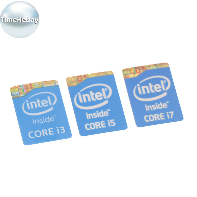 Timehebay 5 ชิ้น 4th Generation Intel Core I3 I5 I7 ป้ายสติกเกอร์ตกแต่งโน้ตบุ๊ค EN