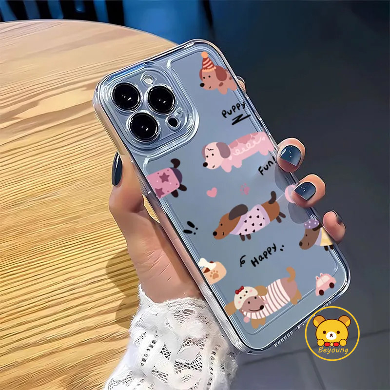 Happy Sausagedog Dachshund สุนัขเคสโทรศัพท์สําหรับ Realme หมายเหตุ 50 Q5i Q5 Q3 Q2 Pro Q GT Neo 6 5 