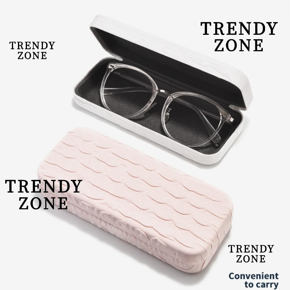 Trendyzone แว่นตา, กล่องแว่นตาเปลือกแข็งสีทึบ, อุปกรณ์เสริมแว่นตา Glass Proection Anti-pressure สายตาสั้นกล่องเก็บผู้หญิง