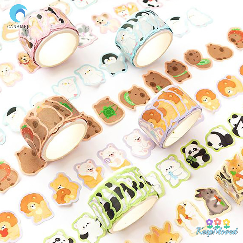 ผู้รักษาประตู 100แผ่นการ์ตูนกราฟฟิตีสัตว์เล็กตกแต่งเทปสร้างสรรค์บัญชีมือภาพตัดปะวัสดุสติกเกอร์ม้วนโรงเรียนเครื่องเขียนใหม่