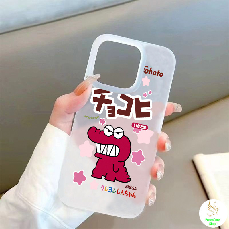 COD-ในไทย เคส เครยอนชินจัง น่ารัก บรรจุภัณฑ์คุกกี้ขนาดเล็ก สำหรับiPhone 7 8 X 11 12 13 14 15 TPUโปร่งใส น้ำค้างแข็งเคส