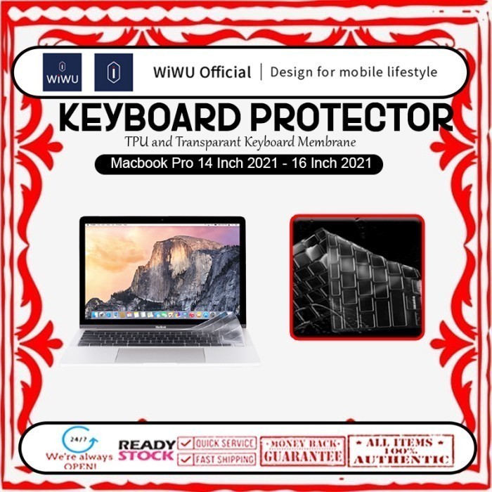 W1WU TPU KEYBOARD PROTECTOR MACBOOK Pro M1 14 นิ้ว 16 นิ้ว 2021 ฝาครอบ
