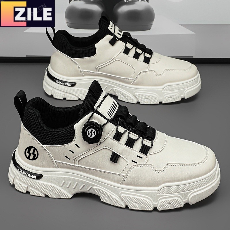 รองเท้าผู้ชายbreathable Workwearรองเท้าผู้ชายรองเท้าผ้าใบลําลองหนาSoled