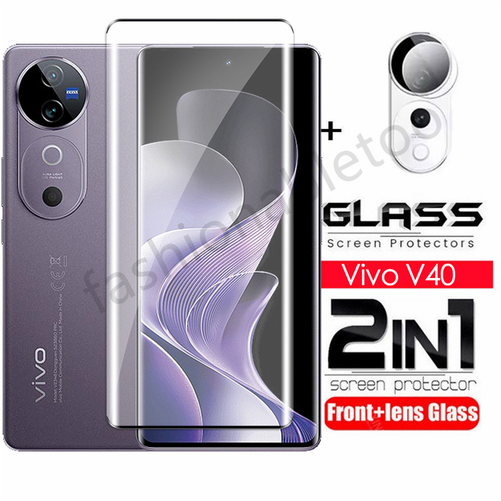 2 in 1 ป้องกันหน้าจอกระจกนิรภัยฟิล์มสําหรับVivo V40 pro Lite V50 Lite V40pro V 40 VivoV40pro VivoV40