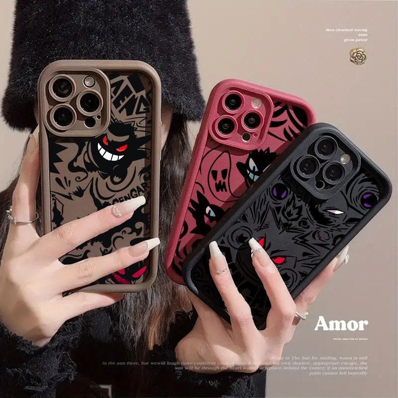Luxury Pokemon GengarปลอกสําหรับOPPO A77 A57 2022 5G A1K Realme C11 C2 C12 C15 C21 C25 C25S C55 C53 