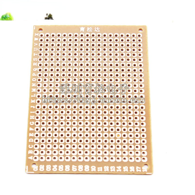 5 * 7 Universal Board 5 ซม.* 7 ซม.บอร์ดทดลอง Circuit Board แผงวงจร Hole Board PC Universal 1.2 มม.จํานวนรู: 432 ชิ้นขนาดภายนอก: 5 * 7 ซม.)