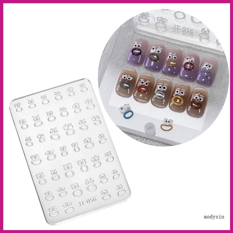 (ส่วนลดสูง)aodysin.th Nail Art Mold for Nail Flower Silicone Carving Mold for Manicists