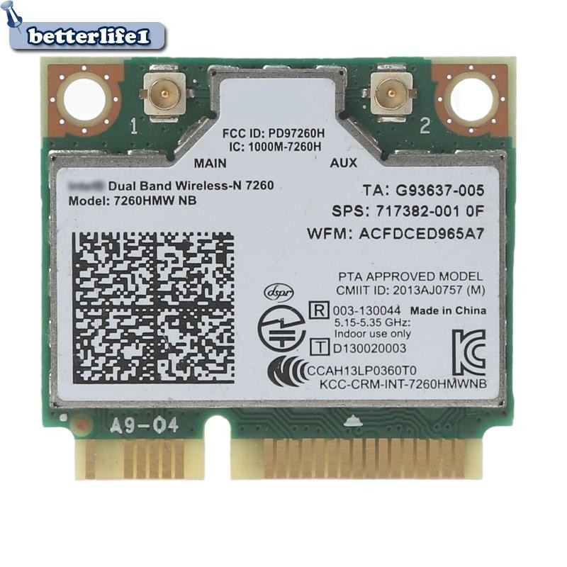 Btm การ์ดเครือข่ายไร้สาย Dual Band 2.4G 5G Intel 7260 7260NB 7260HMW NB PCI-E 300Mb