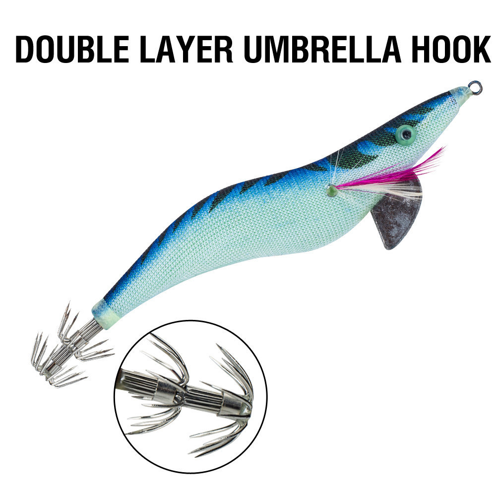 1pcs Luminous ปลาหมึก Jig Hooks กุ้งประดิษฐ์ Lures น้ําเค็ม 3D ตาพลาสติก Hard เหยื่อสําหรับ Octopus Cuttlefish ราคา ถูกที่สุด ดีลบีเคเค แกลเลอรีภาพที่ 7