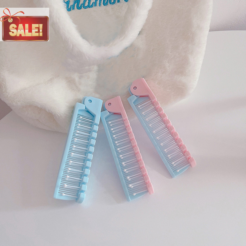 Bl Creative แบบพกพาขนาดกะทัดรัดพับหวีแบบพกพาพับหวีผมนวดหวี Anti Static Hairdressing เครื่องมือ A