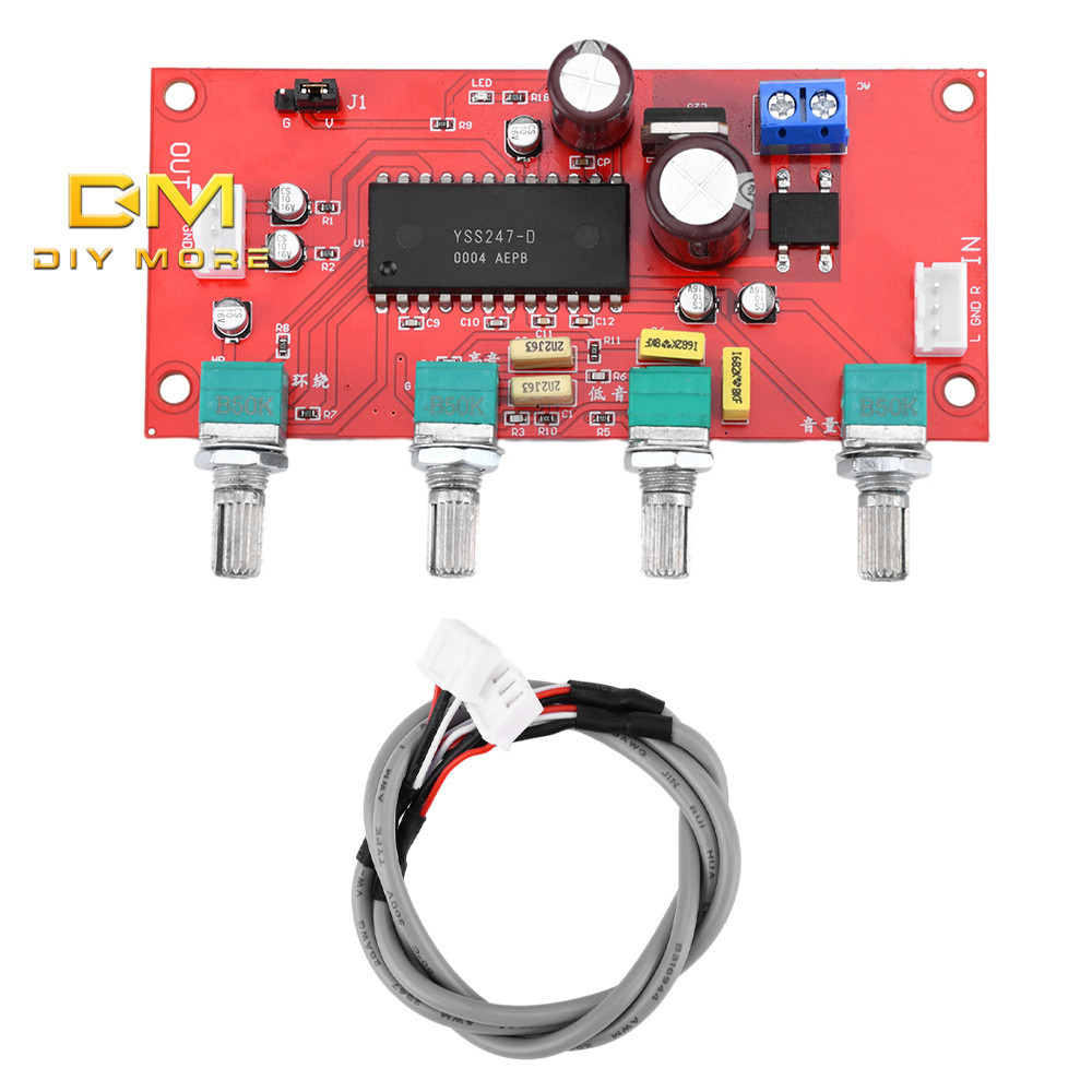 Diymore Ac5-16V/Dc7-21V Yss247-D Tone Modulation Board การปรับความถี่ต่ํา Preamplifier โมดูลแหล่งจ่ายไฟเดี่ยว, Ac/Dc ใช้คู่