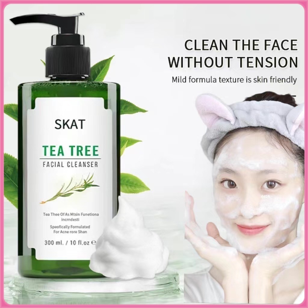 YTL SKAT เจลล้างหน้าทีทรี pH Balance 5.5 สูตรอ่อนโยน สำหรับคนเป็นสิว และผิวแพ้ง่าย Tea Tree Facial Cleanser 300ml(CSXMN)