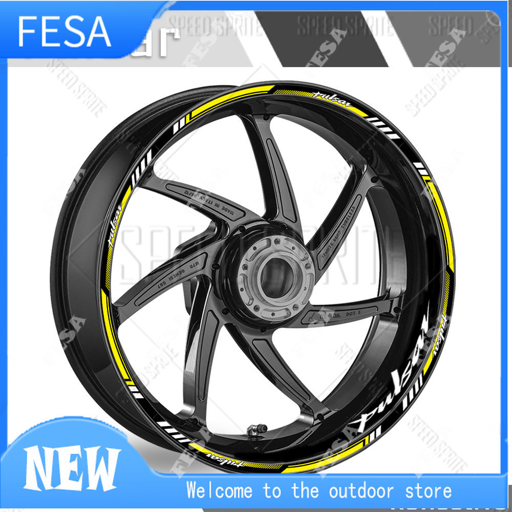 สําหรับ Bajaj Pulsar 125 135 ns 200 rs 200 400 n250 ns 160 f250 สะท้อนแสงรถจักรยานยนต์สติกเกอร์ล้อขอ