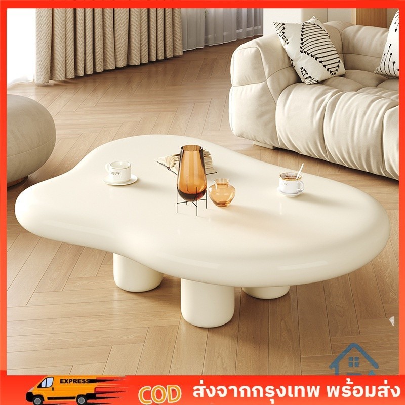 【พร้อมส่ง】โต๊ะห้องรับแขก โต๊ะกาแฟ โต๊ะกลางโซฟา ทรงกลม เรียบหรู สไตล์โมเดิร์น หน้าใหญ่แข็งแรง โต๊ะทํางาน 100*69*30/40