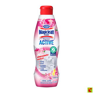 มาจิคลีน แอคทีฟ 1 น้ำยาทำความสะอาดห้องน้ำ กลิ่นฟลาวเวอรี่ เฟ…