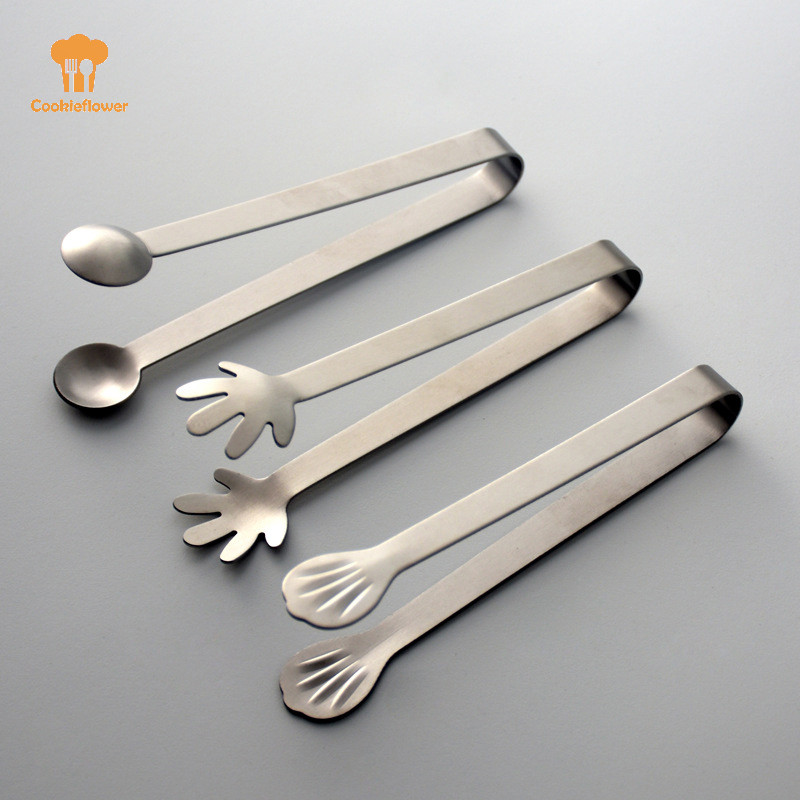 CKFR คลิปสแตนเลสแหนบน้ําตาลอาหารคลิปบาร์บีคิว Ice Clamp เครื่องมือบาร์ครัวเสิร์ฟ Tong อุปกรณ์ครัวใหม่
