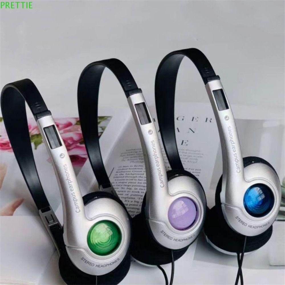 Prettie ชุดหูฟังย้อนยุค, หูฟัง Over Ear Millennium Wind Y2K, แฟชั่นวินเทจบุคลิกภาพเอียร์บัดหูฟังแบบมีสาย Lisening Music