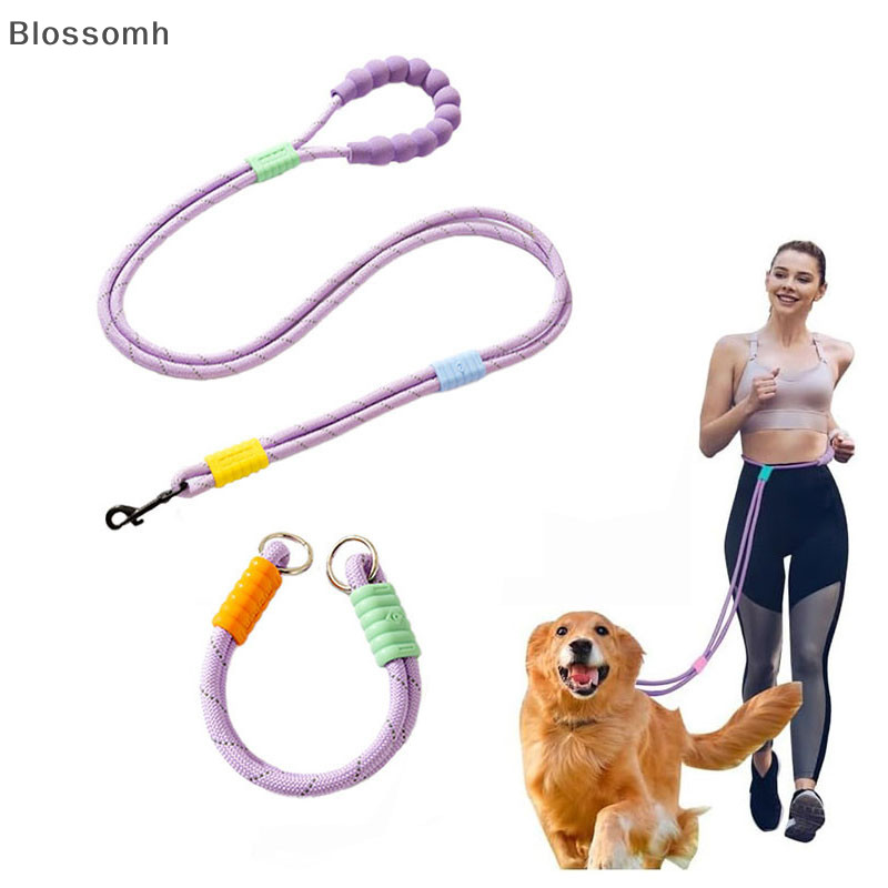 Blossomh Cloud Bubble แฮนด์ฟรีสายจูงสุนัขไหล่และเอว Leash สําหรับสุนัขเดินสบาย Holding ด้วย NBR โฟมจับใหม่