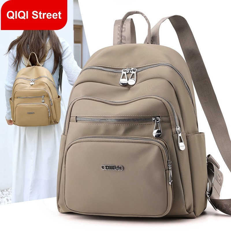 กระเป๋าเป้สะพายหลังสําหรับการเดินทางผู้หญิง แฟชั่นใหม่หลายชั้นผ้าไนลอนคลาสสิกทนทานพร็อพแม่กระเป๋า