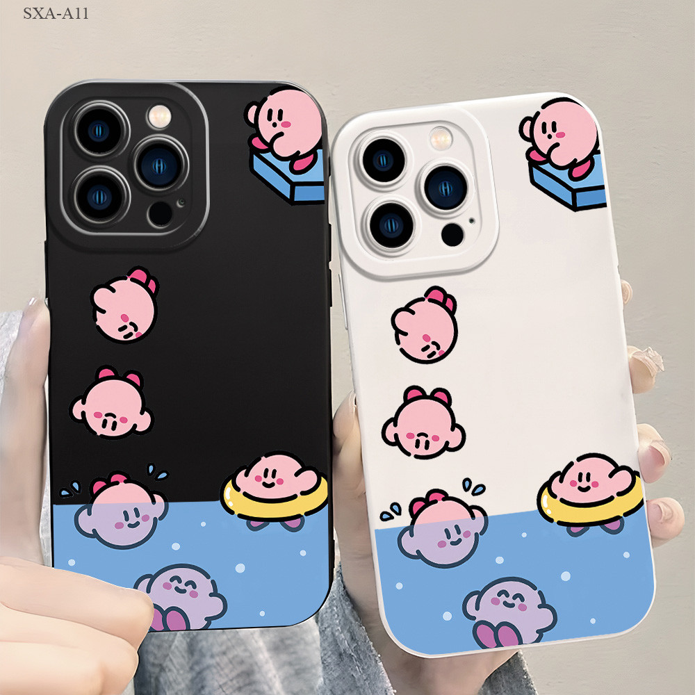 Samsung Galaxy A55 A11 A12 A13 A23 A32 A51 A71 A52 A52S A50 A50S A30S A53 4G 5G Cartoon Kirby เคส