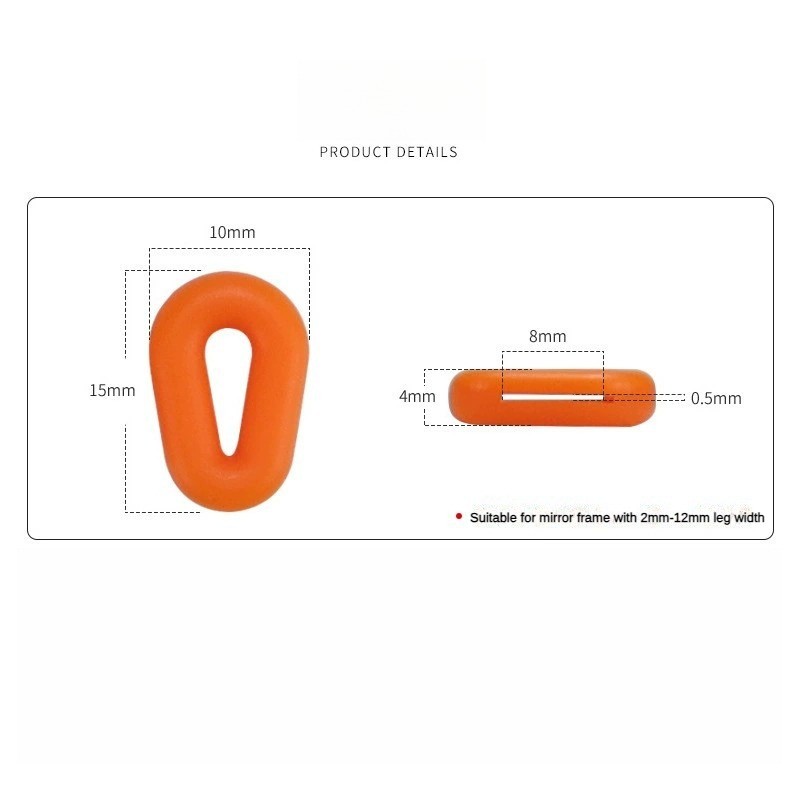 12 สี/1 คู่/รอบหยดน้ําซิลิโคนแว่นตา Anti-Slip หูตะขอหูหูฝาครอบวัดกีฬาหูคลิป/แว่นตาอุปกรณ์เสริม - รูปที่ 2
