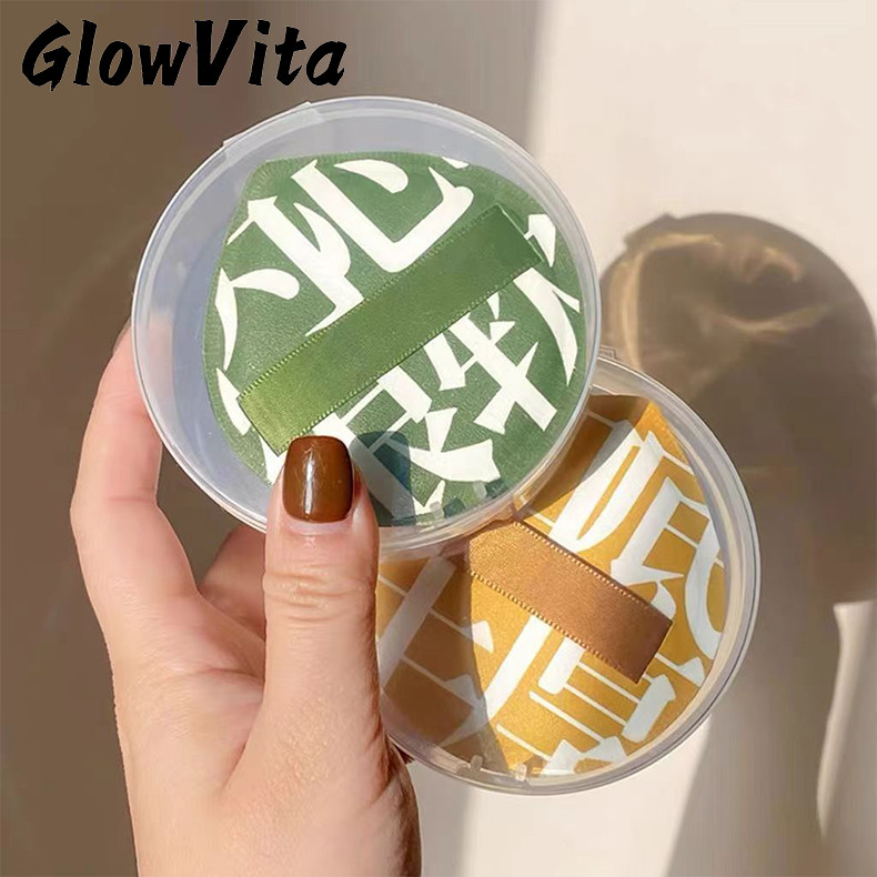 GLOW VITA พัฟแต่งหน้า พัฟแป้งฝุ่ นทรงหยดน้ำ พัฟคุชชั่น ขนาดใหญ่ หนานุ่มไม่ระคายผิว