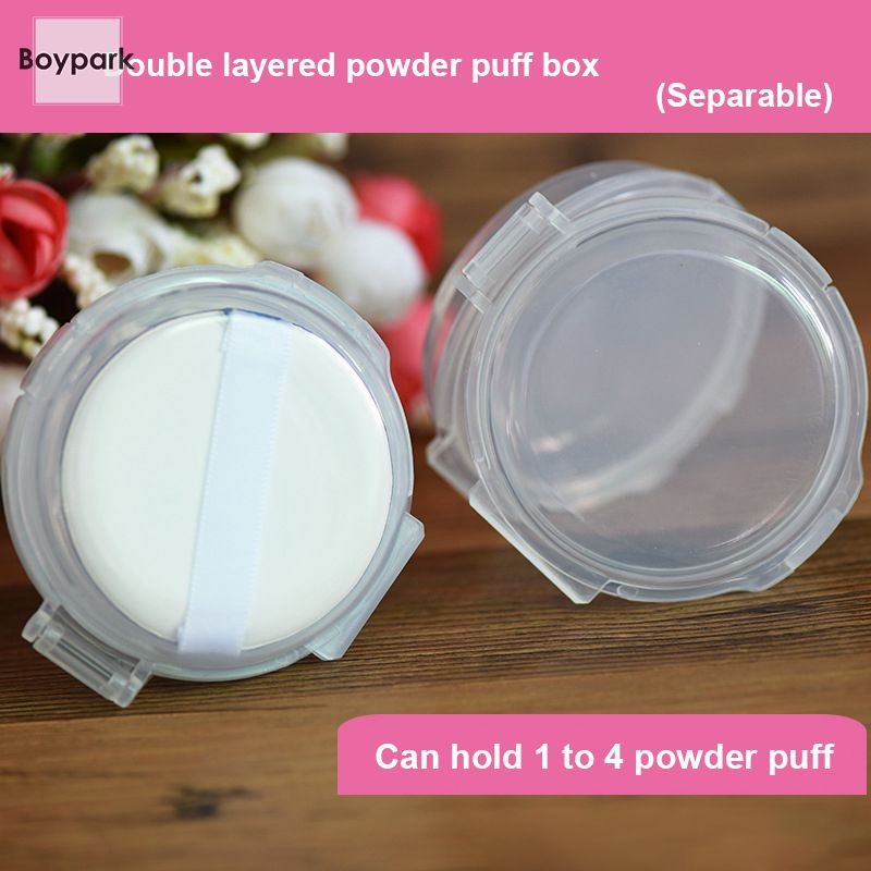 BY.thAir Cushion Powder Puff Box Double-layer Detachable Powder Puff Box Transparent Storage Box-BY