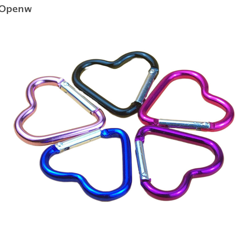Openw คลิปคาราบิเนอร์รูปหัวใจตะขอคาราบิเนอร์ขนาดกะทัดรัด Quick Link คลิปตะขอ Snap Strong ผู้ถือกุญแจรับน้ําหนัก Camping GOOD